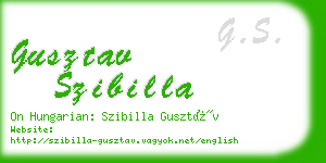 gusztav szibilla business card